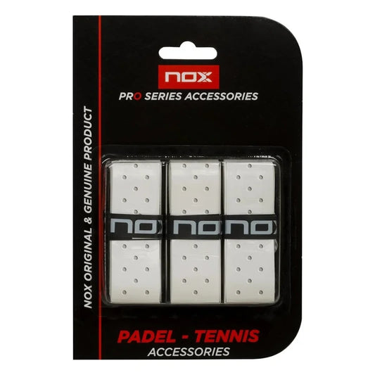 Blister (Pack 3) Nox Pro Perforated White Overgrips
